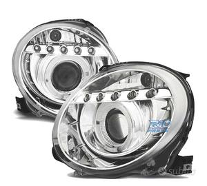 FARI FIAT 500 07-15 LUCE DIURNA OCCHI ANGEL FONDO 