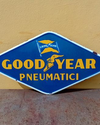 Insegna Tabella Smaltata Goodyear Pneumatici