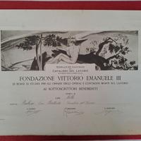 Antico diploma Duilio Cambellotti