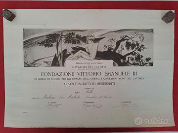 Antico diploma Duilio Cambellotti