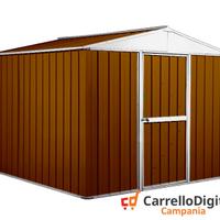 Box porta attrezzi lamiera 276x260 legno scuro