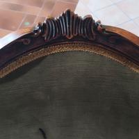 Poltrona da camera in velluto verde