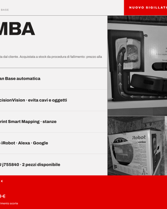 iRobot Roomba j7+ NUOVO sigillato Clean Base