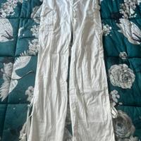 Pantaloni Cargo Bianchi MAIA con Nastri - Taglia M