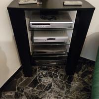 Porta TV - mobile con mensole in vetro