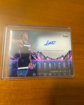 Card leonard miller topps autografo nba basket