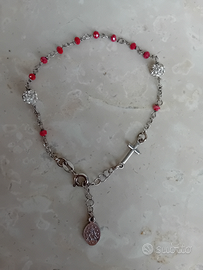 Bracciale argento rosario