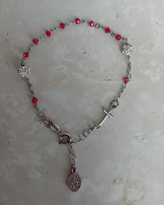 Bracciale argento rosario