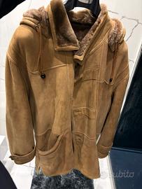 Montone Vintage in Vera Pelle Scamosciata e Pellic