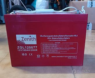 batteria agm 100 A zenith 12v