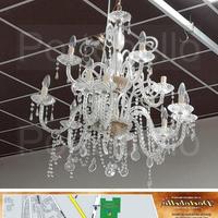 Codice: 3146 LAMPADARIO N.12 LUCI IN VETRO DI MUR