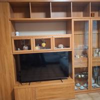 mobile soggiorno color noce  h 2,20x2,70 profondit