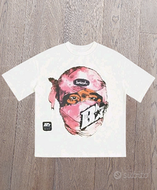 Maglietta Crop Tee con grafica streetwear bianca e