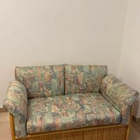 Divano letto in vimini e bambù