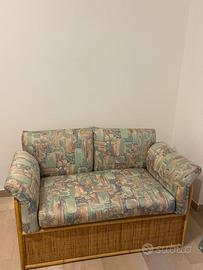 Divano letto in vimini e bambù