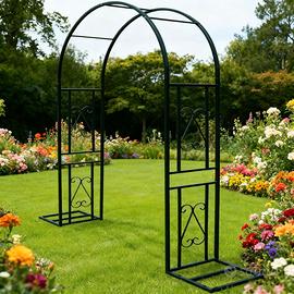 Pergolato da giardino verde scuro