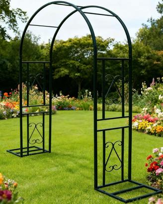 Pergolato da giardino verde scuro