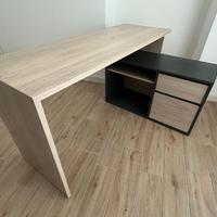 Scrivania Dmora Rovere e antracite 139x92h75