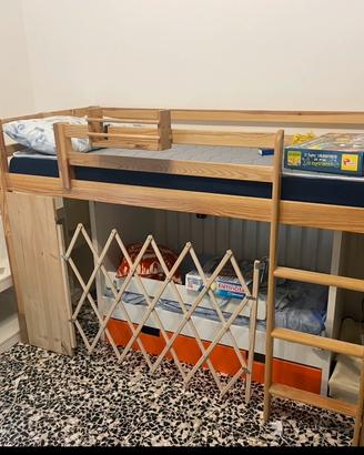 Letto a castello con scivolo +mobile scala bambini