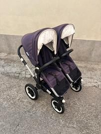 Trio gemellare passeggino Bugaboo con accessori