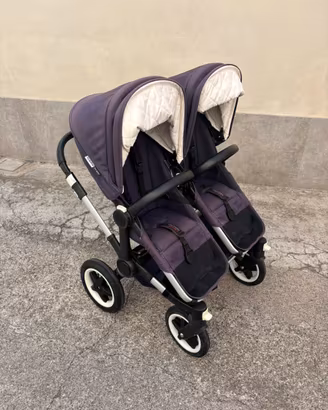 Trio gemellare passeggino Bugaboo con accessori