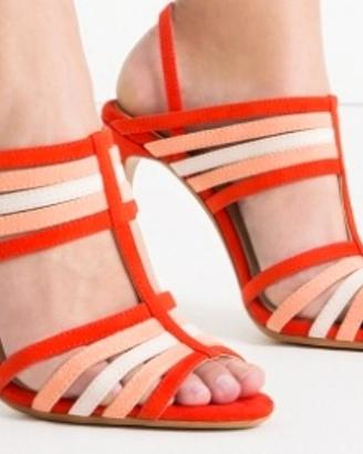 sandali rosso corallo Zara