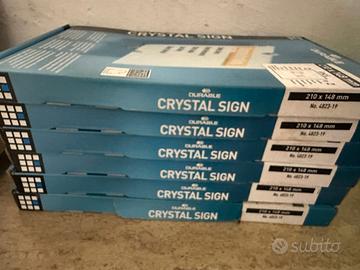 Targhe porta-nome DURABLE Crystal Sign A5