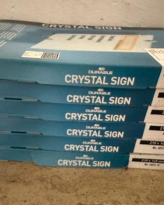 Targhe porta-nome DURABLE Crystal Sign A5