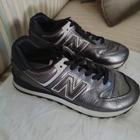 new balance 574,  colore piombo, da donna