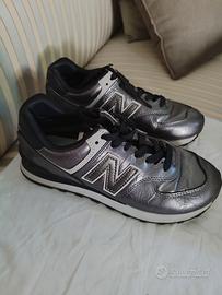 new balance 574,  colore piombo, da donna