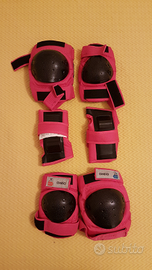 Kit protezione rosa roller, skate