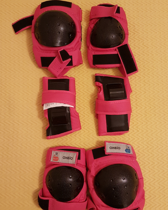 Kit protezione rosa roller, skate