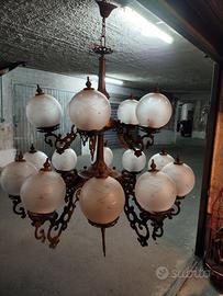 lampadario classico con 10 luci