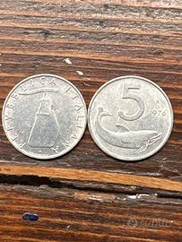 5 Lire 1976 – Repubblica Italiana – Delfino