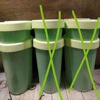 Tupperware contenitori ovali verde chiaro usati