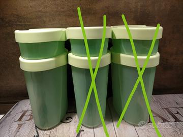 Tupperware contenitori ovali verde chiaro usati