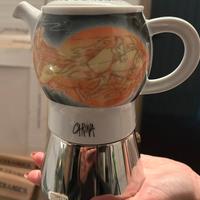 Caffettiera Karina Borbone e 4 tazzine