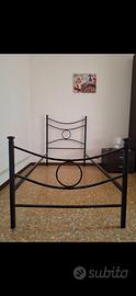Letto singolo in ferro battuto
