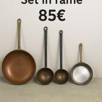 Set de pentole vintage in rame – 4 pezzi