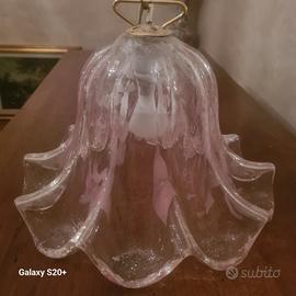 Lampadario in vetro soffiato di Murano