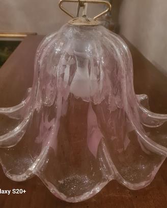 Lampadario in vetro soffiato di Murano