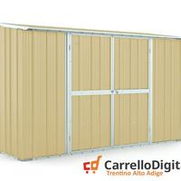 Casetta in lamiera per esterno 307x100cm beige