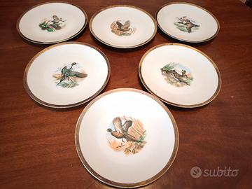 Serie 6 piatti porcellana Hutschenreuther Bavaria 