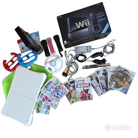 Nintendo Wii Nera Originale- Scatola- bundle!