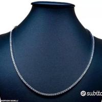 COLLANA TENNIS ORO 18kt. CON DIAMANTI ct. 3,54 G