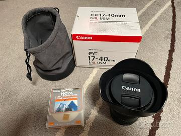 Canon EF 17-40 F4 L USM + filtro HOYA