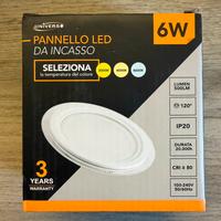 4 faretti led tondi 6W foro 75mm