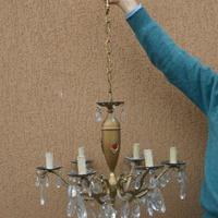 Lampadario a goccia e due abat-jour abbinate