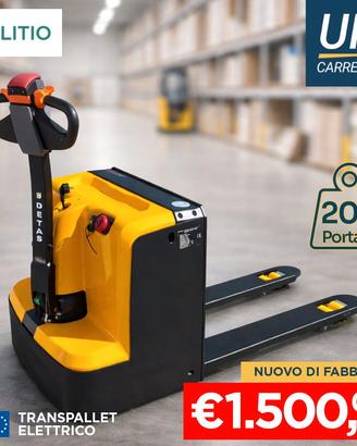 Transpallet Elettrico DETAS al LITIO 20q NUOVO