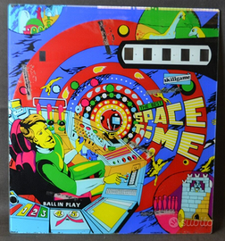 Vetro Flipper Vintage anni 80 Pinball Space Time